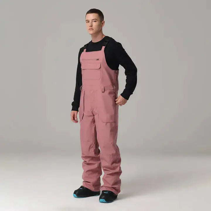 Men's Winter Windproof High Waist Overalls Ski Bibs Pants-US ONLY