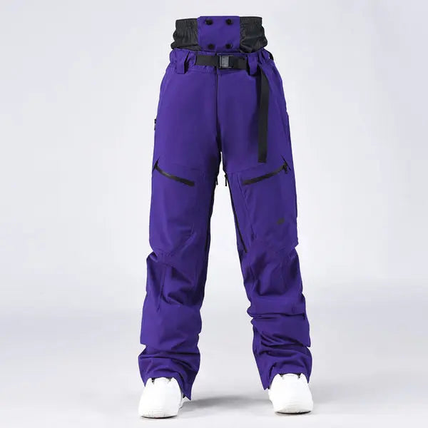 Unisex Snow Pants High Waist Windproof Winter Trousers