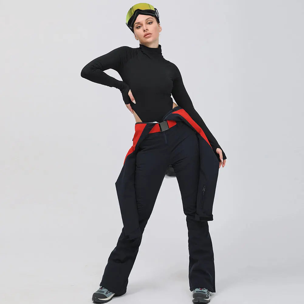 Retro Women One Piece Ski Jumpsuits New Slim Fit Snowsuits&nbsp;