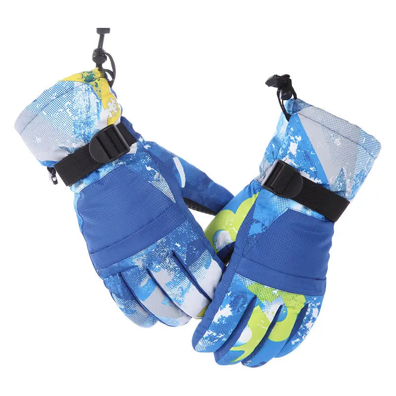 HOTIAN 1 pair Unisex Camo Print Insulated Snowboard Ski Gloves