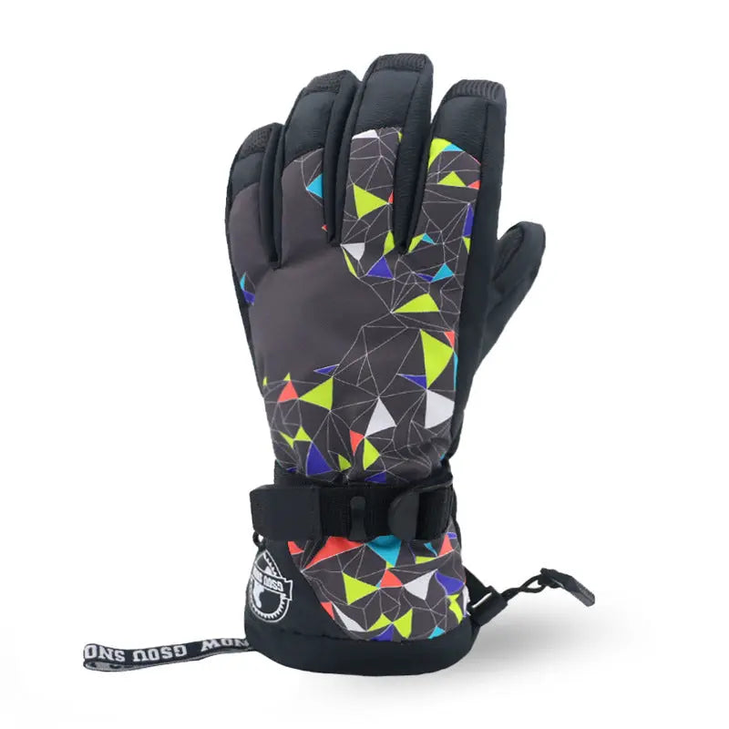 Hotian Women's Ski Snowboard Gloves Waterproof Anti-slip