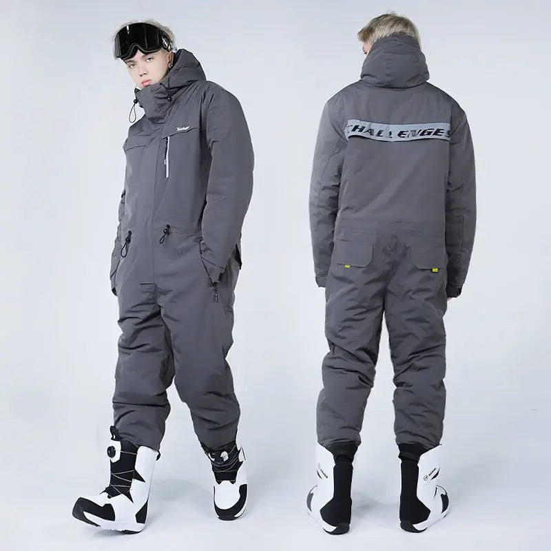 Men Women One-piece Ski Suits Thick Sports Clothing