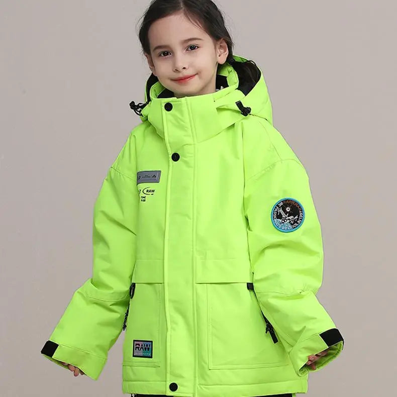 Kids Outdoor Insulated Snow Jacket&nbsp;Oversized Anorak Winter Coat
