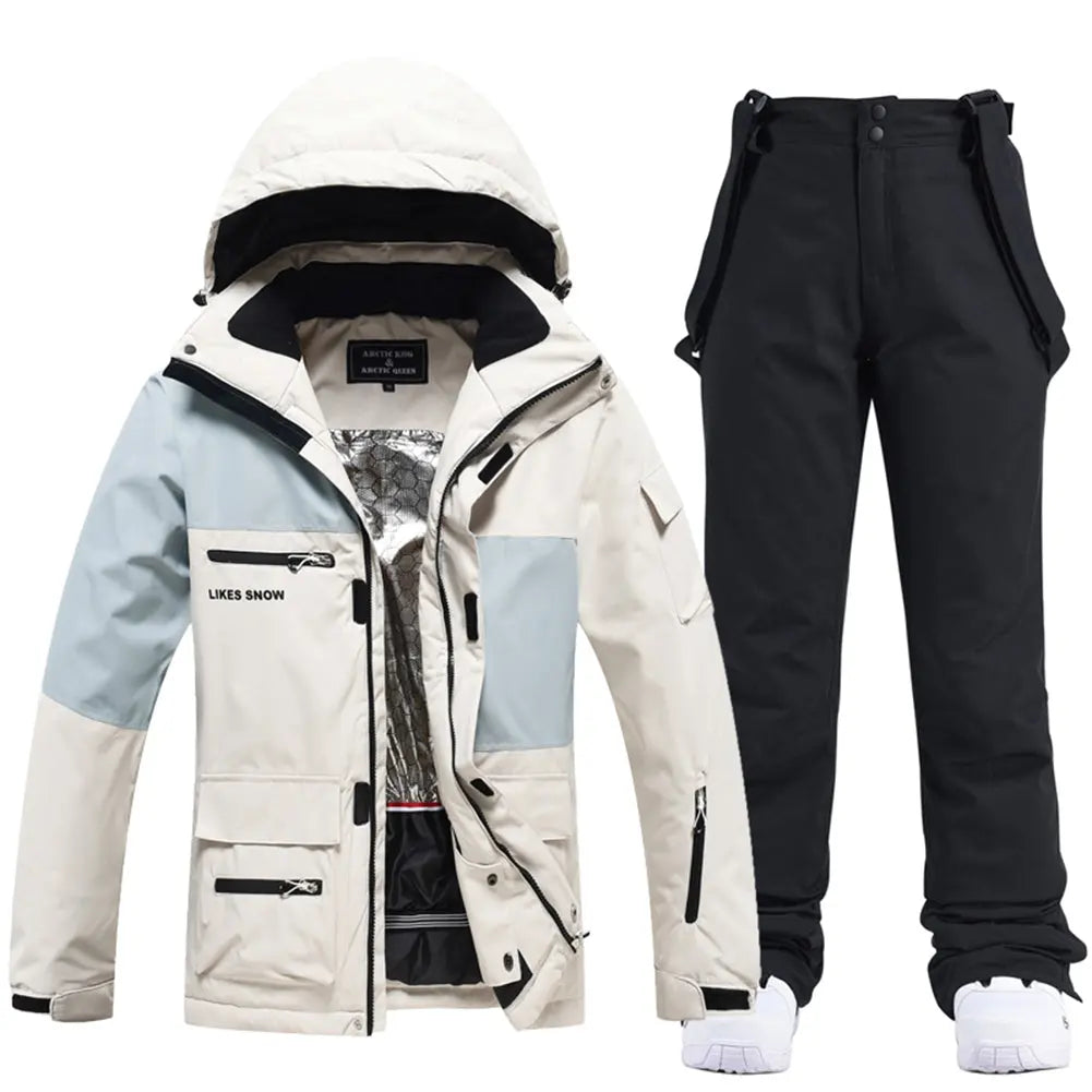 Hotian Women's Snow Jacket & Bib Pants