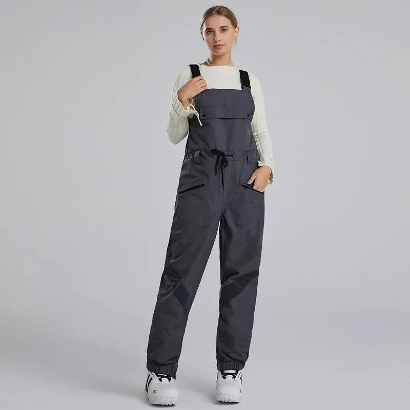 Women and Men Reflective Snow Bibs & Pants&nbsp;One-piece Ski Jumpsuits