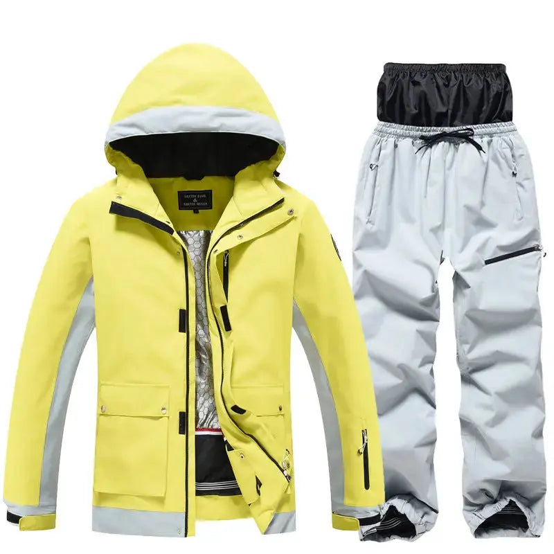 Pink Ski Snowboard Jacket & Pants Set Loose Fit Sportswear-US ONLY