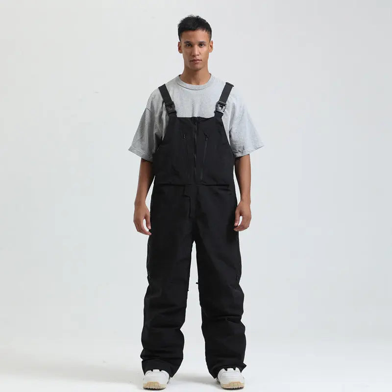 Men's Snowboard Bib Pants Super Baggy Ski Overalls