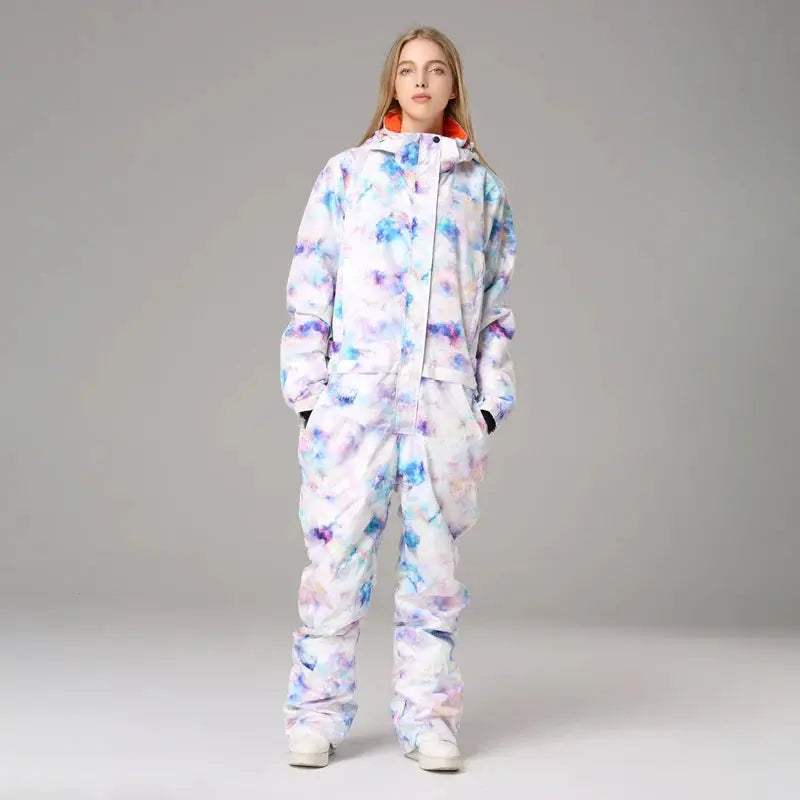 Charming One Piece Ski Jumpsuits Hooded Loose Snow Suits