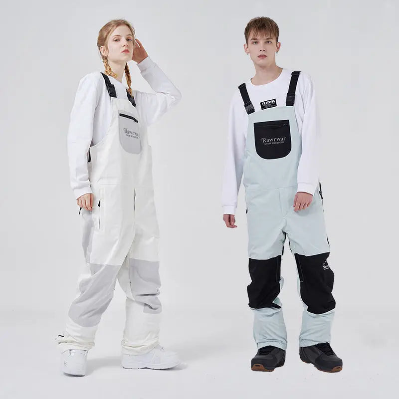 Hotian Colorblock Women Insulated Snow Snowboard Bibs