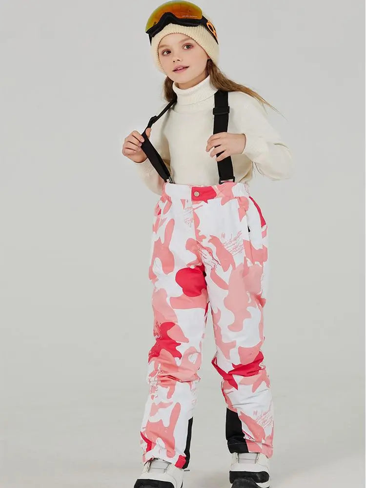 Boys Girls Loose Fit Ski Snowboarding Bibs