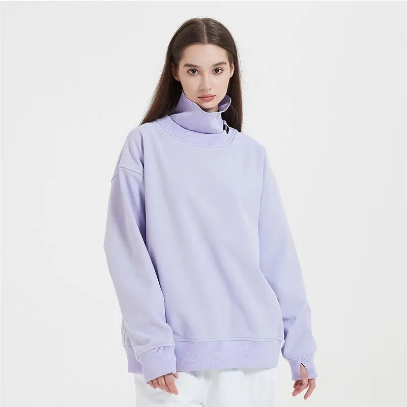 Couple High Collar Ski Pullovers
