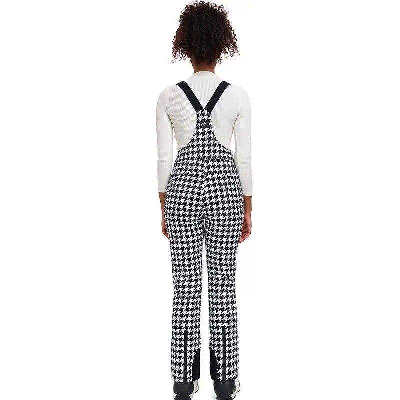Unique Houndstooth One-piece Ski Jumpsuits Snowsuits