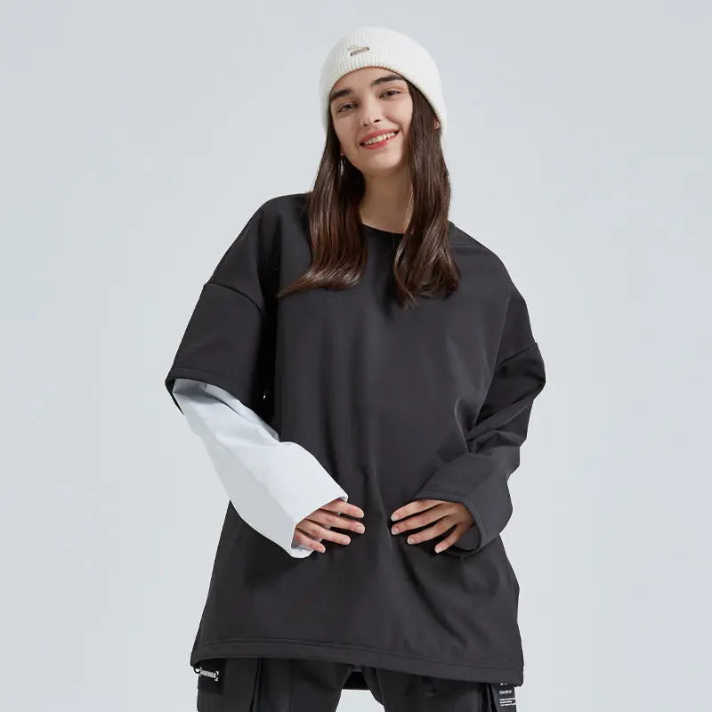 Affordable Couple Fake Two Snowboard & Ski Sweatshirts