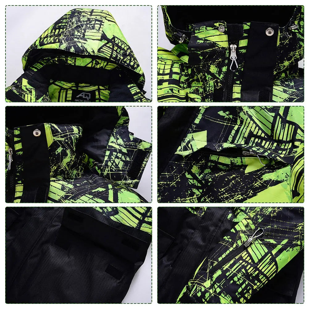 Hotian Men Hooded Skiing Cargo Jacket Soft Shell