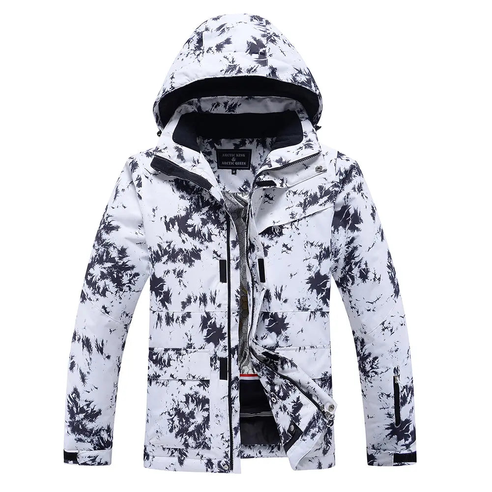 Women Hooded Insulated Snow Jacket&nbsp;Printed Ski Coat for Outdoor Sports
