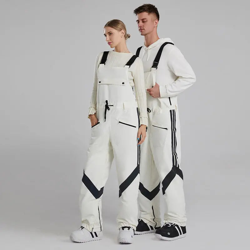 Women and Men Reflective Snow Bibs & Pants&nbsp;One-piece Ski Jumpsuits