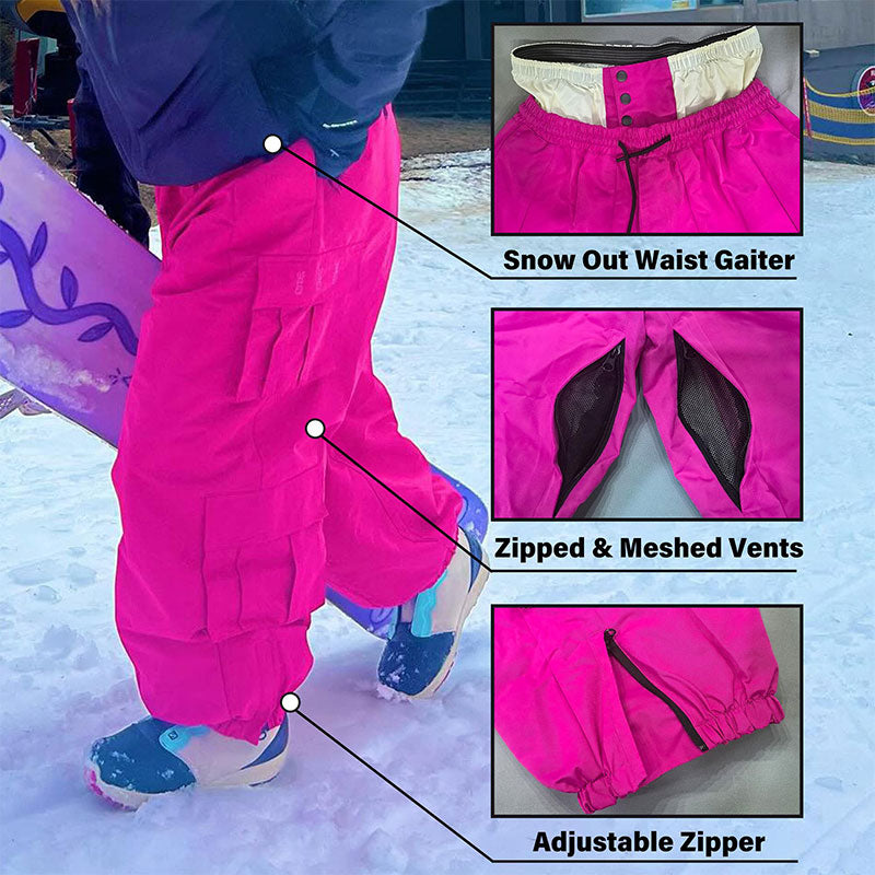 Stylish Cargo Baggy Snowboard Pants Couple Style