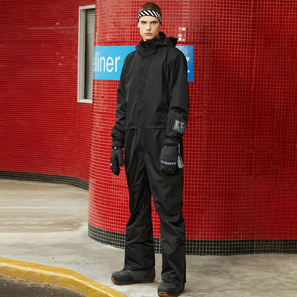 Men's One Piece Ski Suits Outdoor Waterproof Snowsuits