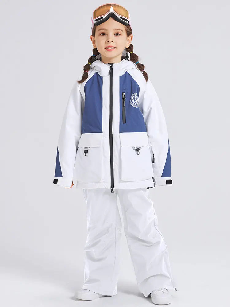 Children Insulated Ski Jacket & Bibs Baggy Snowsuits
