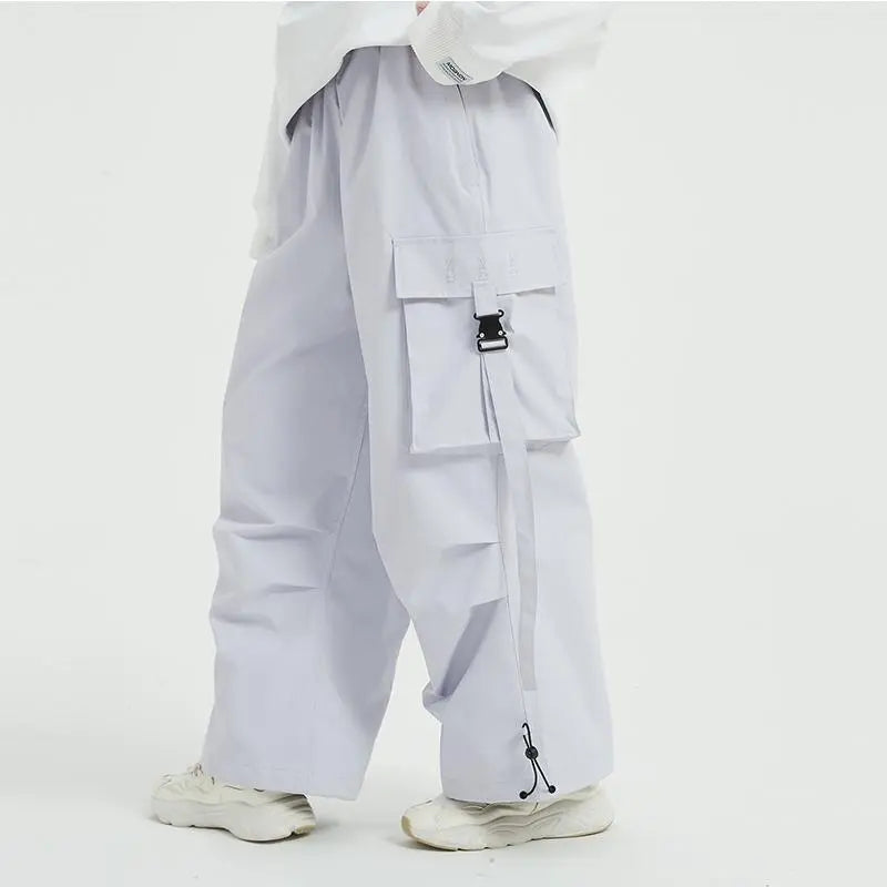 Winter Loose Fit Ski Pants Thicken Warm Outdoor Snow Pants