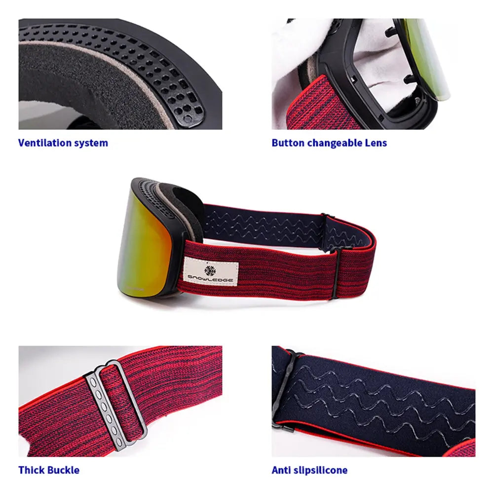 Hotian OTG Snowboard Goggles Dual-layer Lens