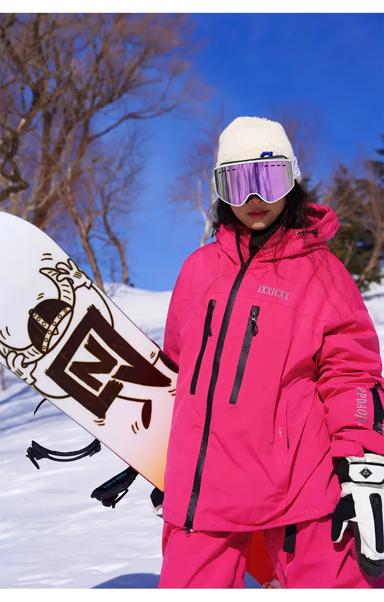 Insulated Ski Jacket & Pants Set Winter Outwear for Sports
