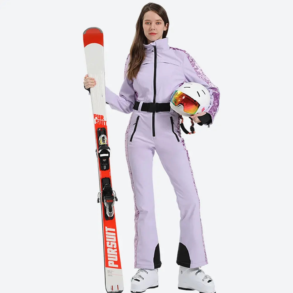 Women Slim Fit One Piece Ski Suit