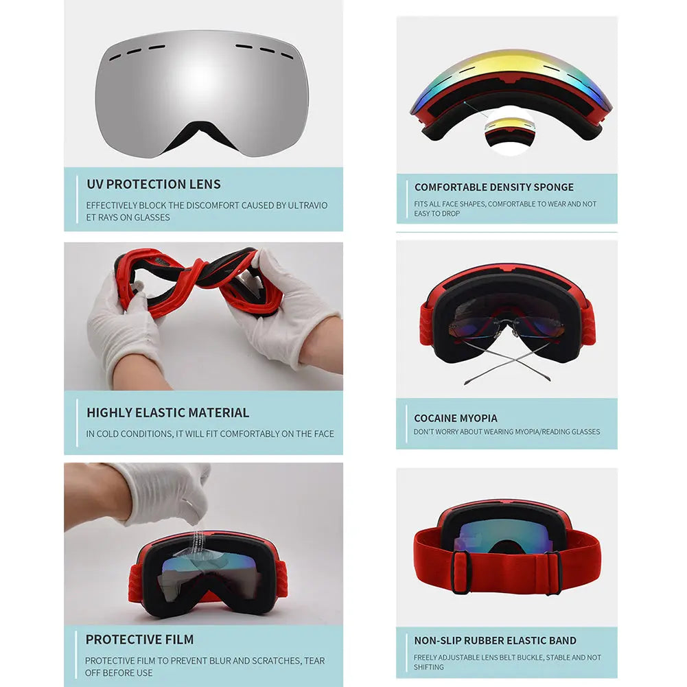 Hotian UV Protection Snow Skiing Sports Goggles