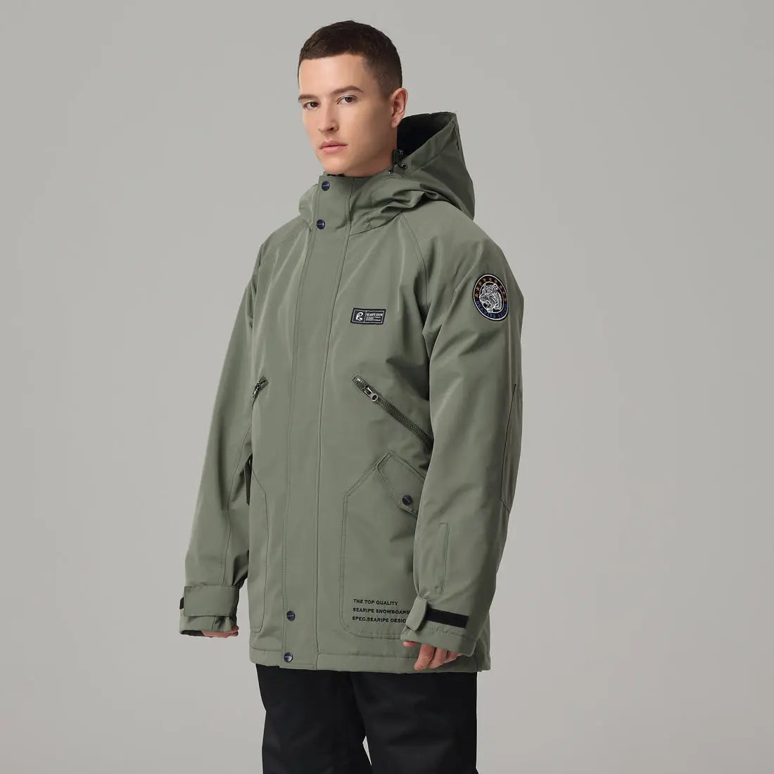 Fashion Windproof Neckline Ski Jacket&nbsp;Insulated Winter Coat