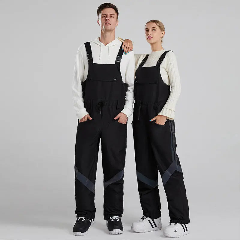 Women and Men Reflective Snow Bibs & Pants&nbsp;One-piece Ski Jumpsuits