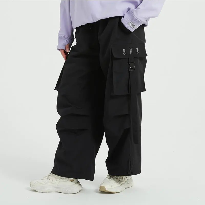Winter Loose Fit Ski Pants Thicken Warm Outdoor Snow Pants