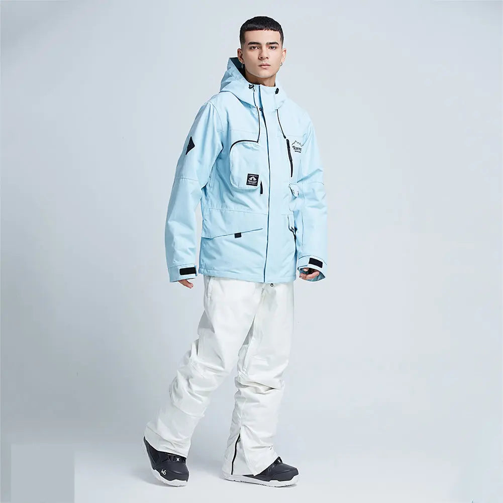 Hotian Breathable Men Ski Snowboarding Cargo Jacket