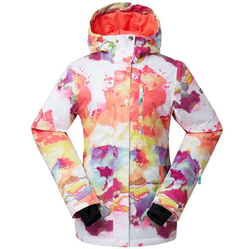 Hooded Printed Ski Snowboard Jacket