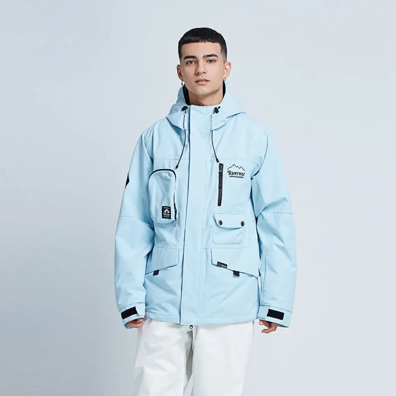 Thick Windproof Ski Snowboarding Cargo Jacket