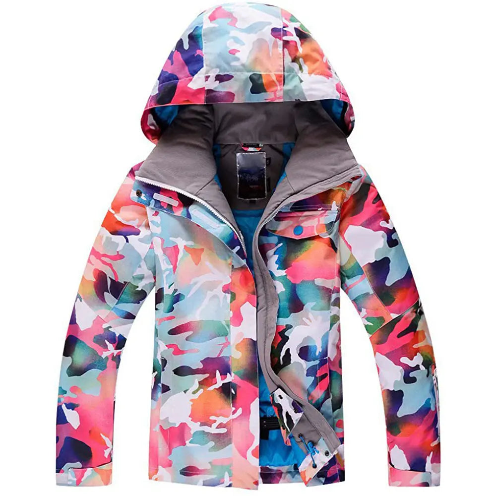 Hooded Printed Ski Snowboard Jacket