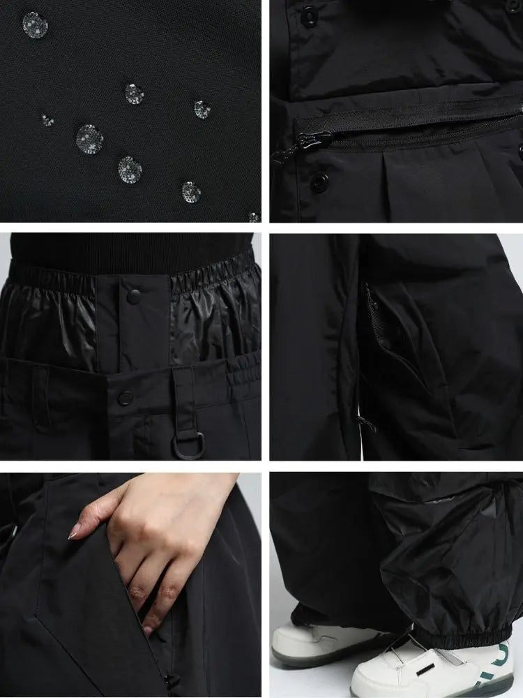 Adult Baggy Cargo Snowboard Pants Oversized Outdoor Pants