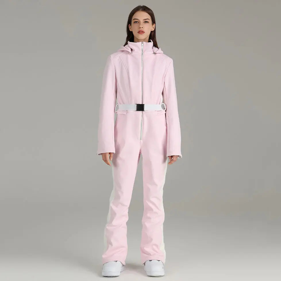 Women Ski Suit Stylish One-piece Snowsuit Jumpsuits