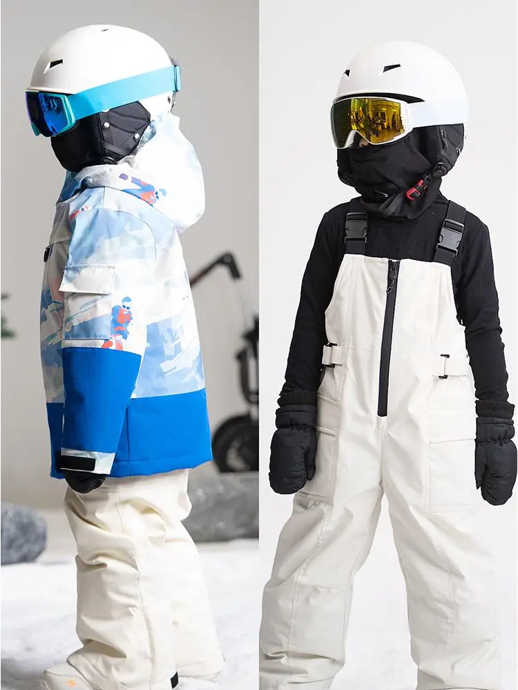 Cute Printed Snowboarding Coat & Bibs