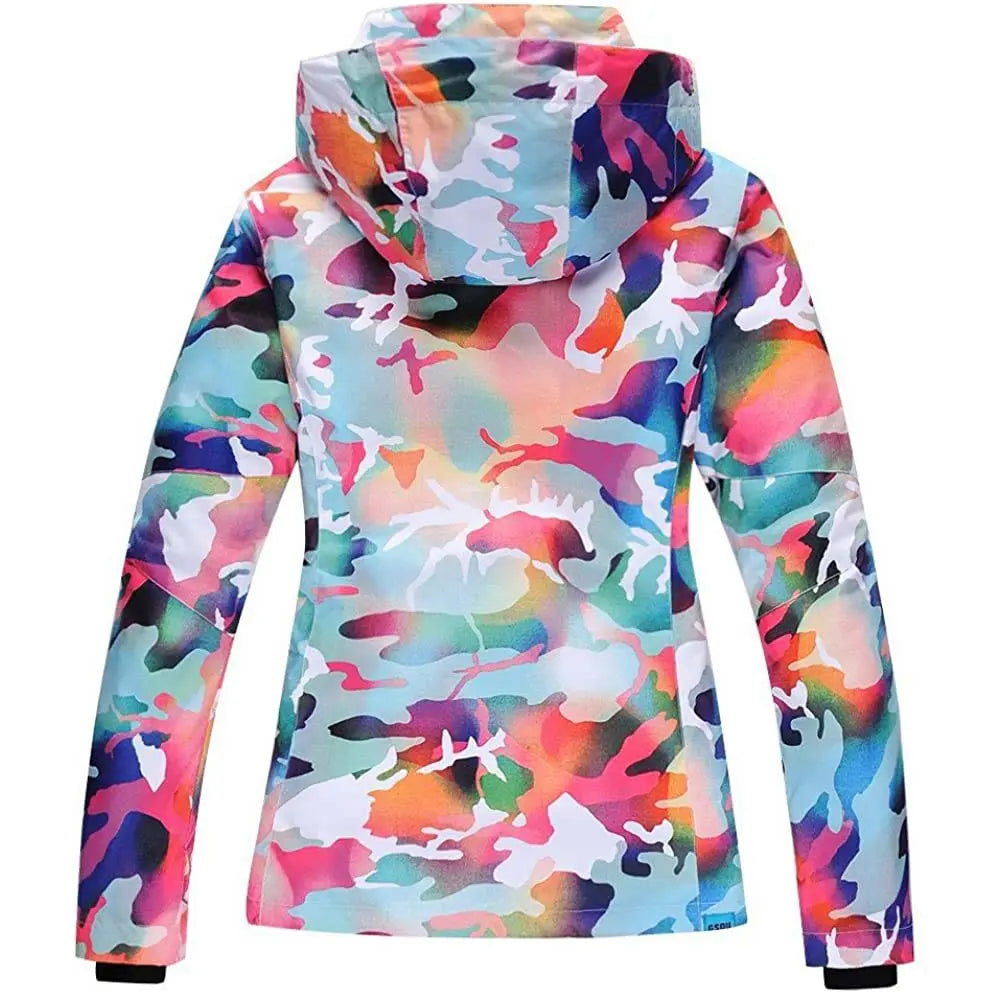 Hooded Printed Ski Snowboard Jacket