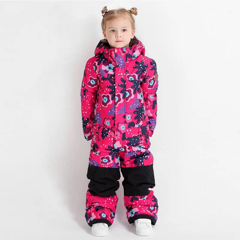 Kids Colorful One Piece Ski Suit&nbsp;Baby Outdoor Warm Ski Jumpsuits
