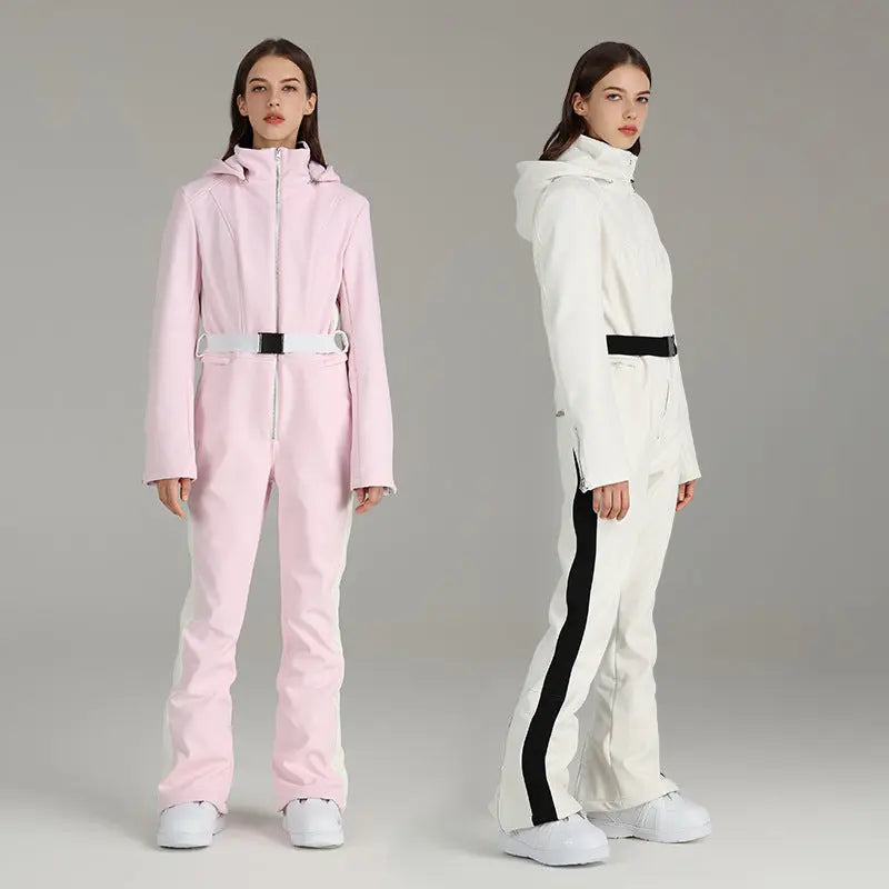 Women Ski Suit Stylish One-piece Snowsuit Jumpsuits