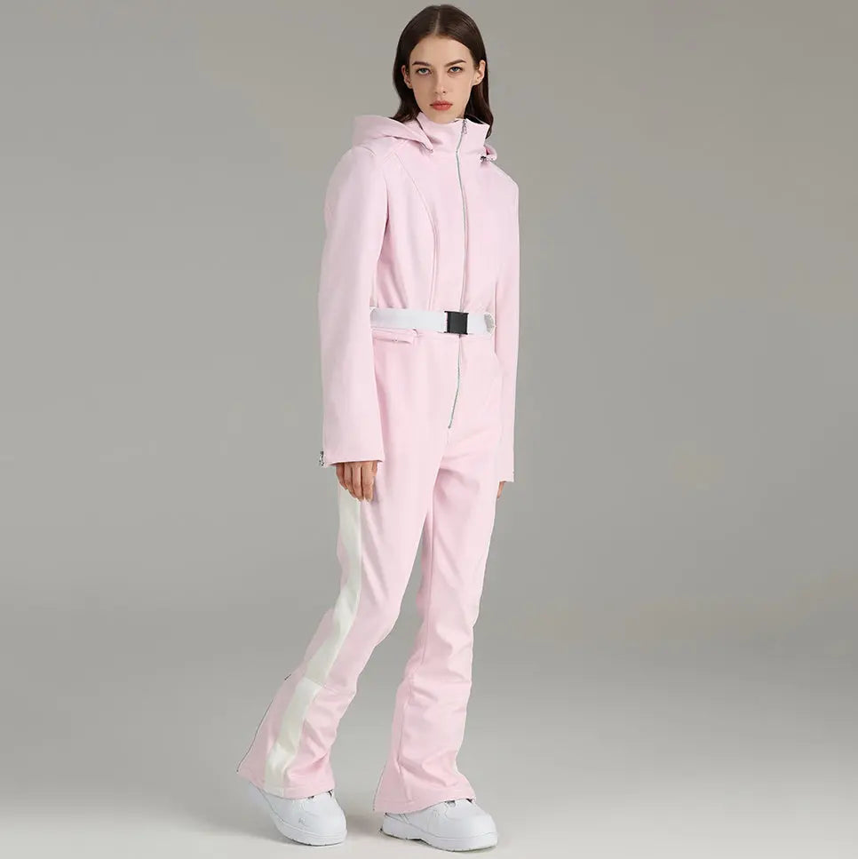 Women Ski Suit Stylish One-piece Snowsuit Jumpsuits