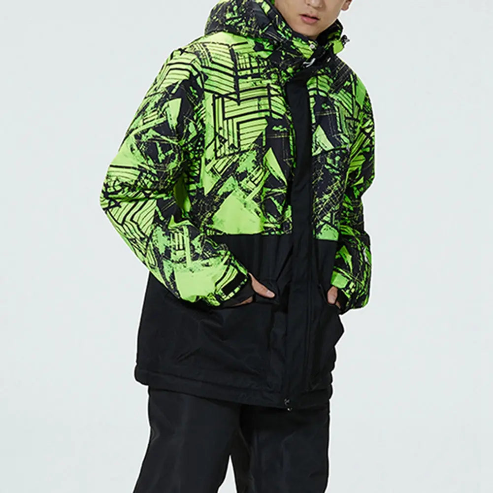 Hotian Men Hooded Skiing Cargo Jacket Soft Shell