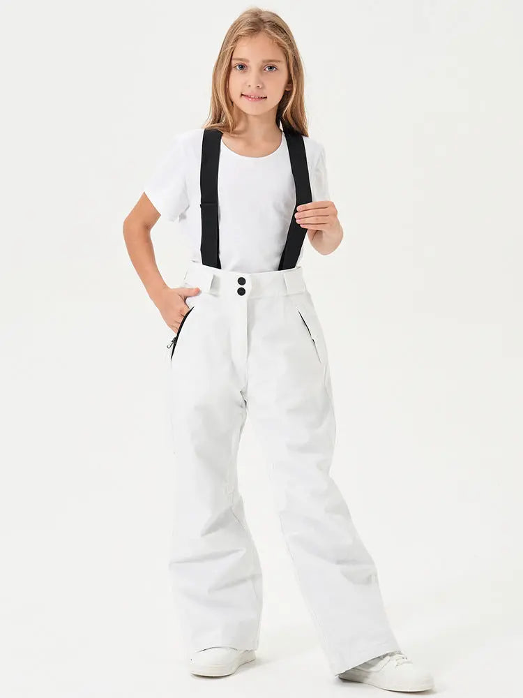Simple Style Winter Ski Bibs Pants for Kids