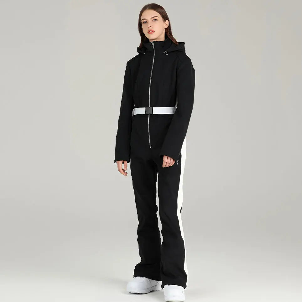 Women Ski Suit Stylish One-piece Snowsuit Jumpsuits