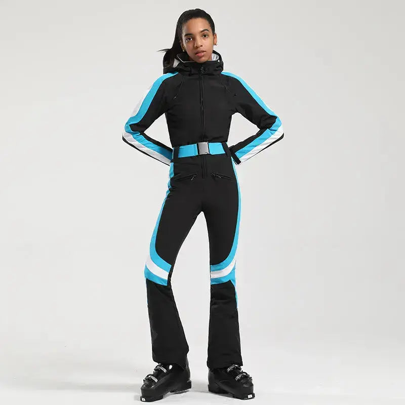 Women's Off White Snow Jumpsuits One Piece Ski Suits-US ONLY