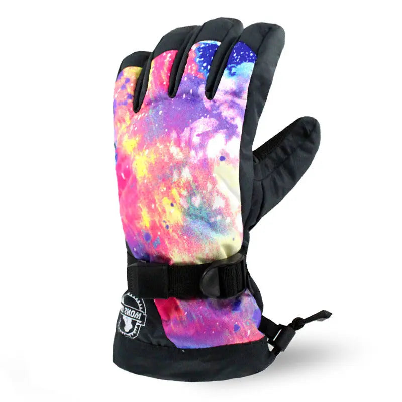 Hotian Women's Ski Snowboard Gloves Waterproof Anti-slip