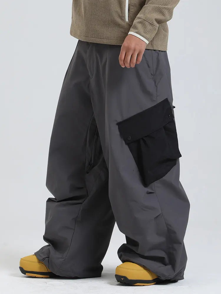 Men's Super Baggy Snowboarding Pants Cargo Pockets