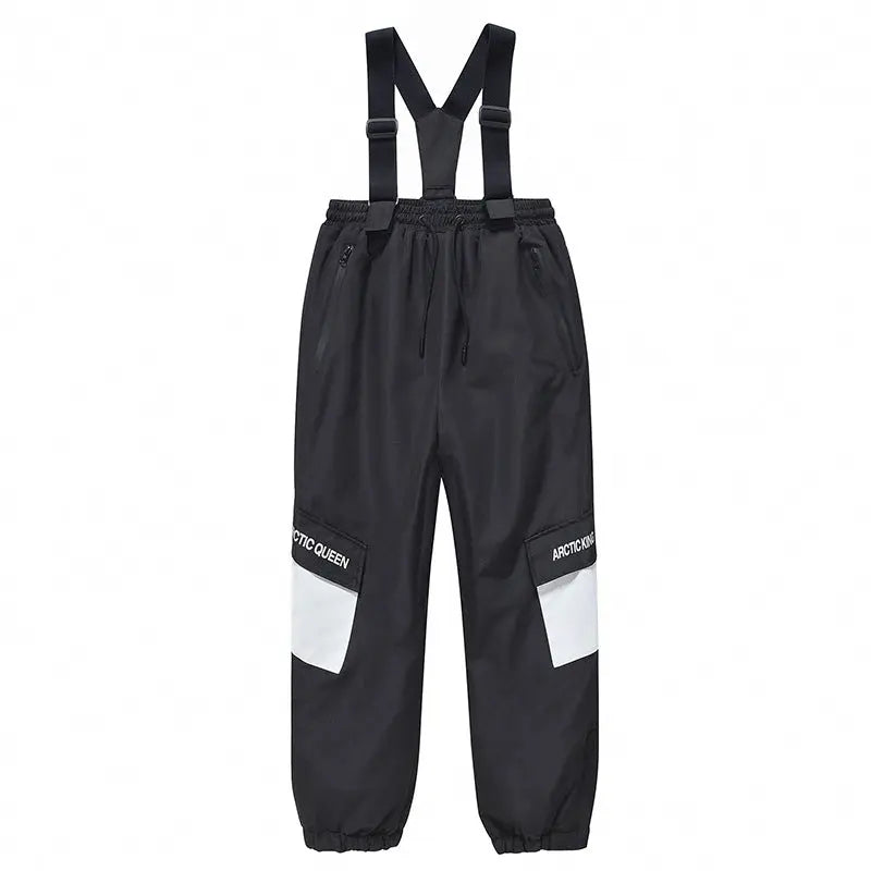 Kids Loose Fit Snow & Ski Pants Removable Shoulder Strap