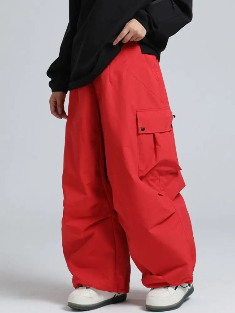 Adult Baggy Cargo Snowboard Pants Oversized Outdoor Pants